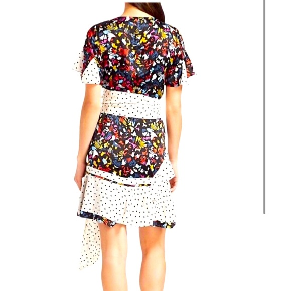 TANYA TAYLOR Bianka Ruffle Confetti Dot Wrap Dress - Picture 4 of 12